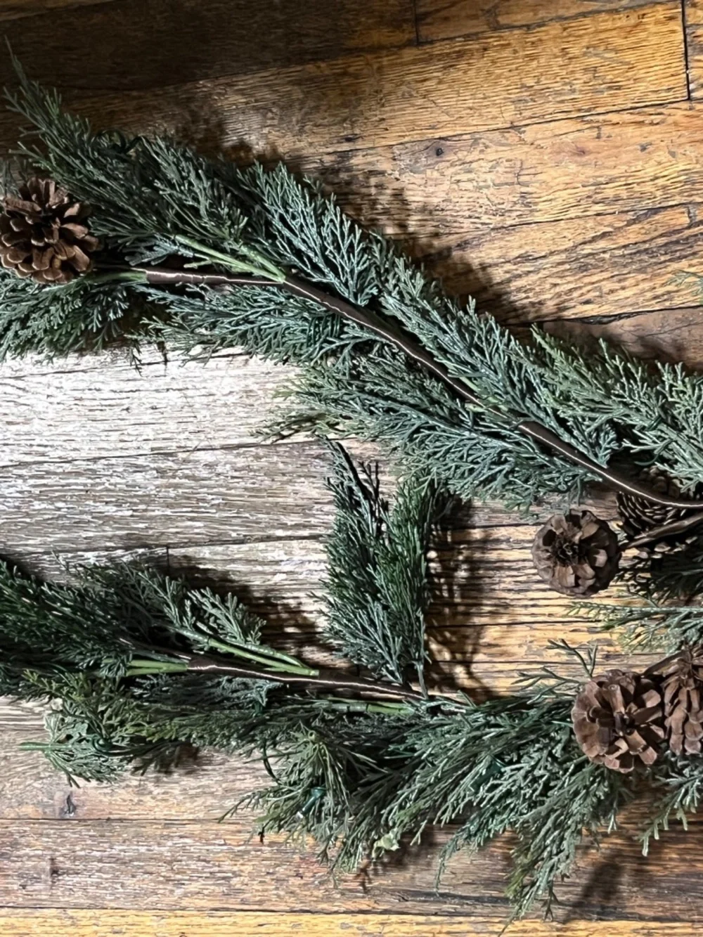 West Elm.  Faux Pre-Lit Evergreen Garland.  Set of 2
